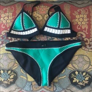 Triangl bikini green